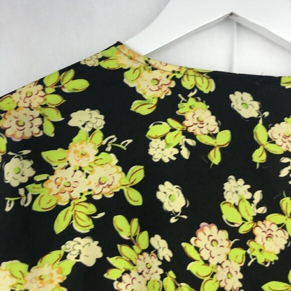 Industry Mangostan Long Sleeve Floral Print Wrap Blouse Size Medium - Picture 16 of 16